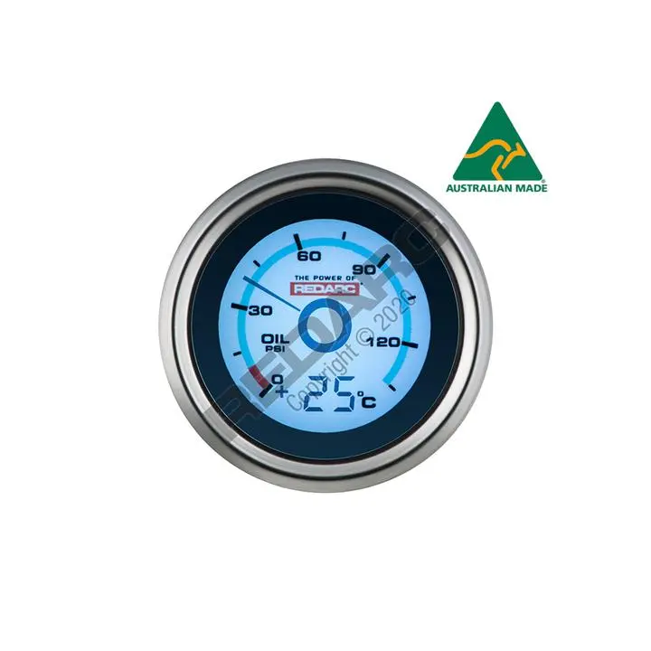 Redarc Single Oil Pressure 52Mm Gauge W/Optional Temperature Display 1