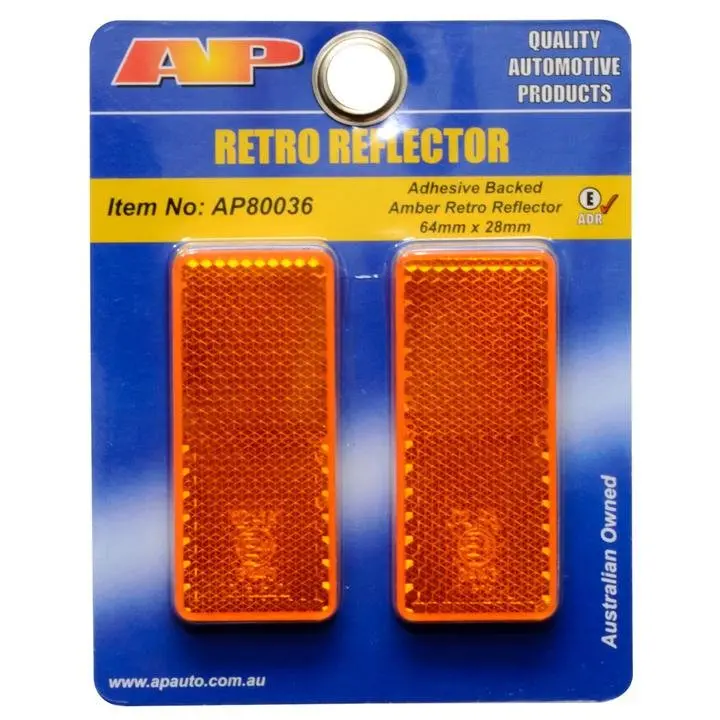 Reflector Amber 64X28 3M Tape Twin Pac 1