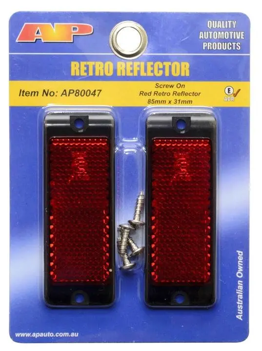 Reflector Red 85X31 Screw Base Twin Pack 1