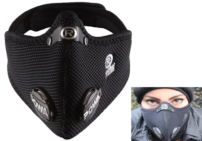 Respro Ultralight Mask With Hepa Filter, Black/Medium 1
