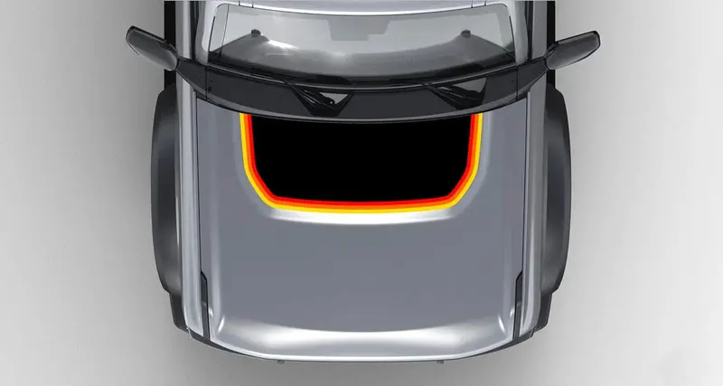 Retro Stripes Hood Overlay (Matte Or Gloss) - 2021+ Bronco 1