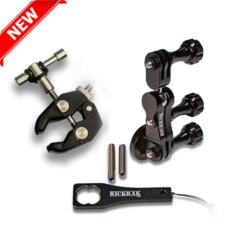 Rickrak Gopro & Action Camera 360 Universal Round Bar Clamp 1