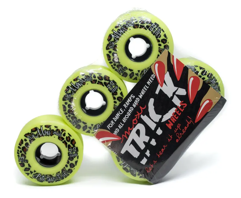 Riedell Moxi Trick Wheels 59Mm 97A Green 4 Pack 1