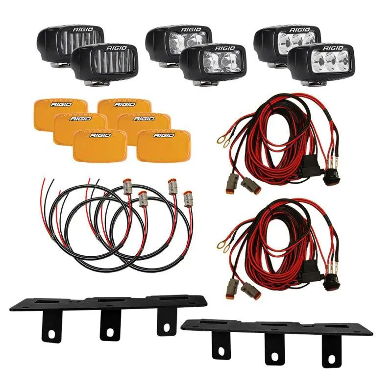 Rigid Industries Triple Sr-M Fog Light Kit - 2021+ Bronco W/ Hd Modular Bumper 1