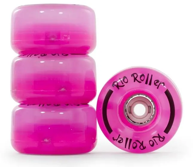Rio Roller Light Up Wheels Pink (Multi Colour Light Show) 4Pk 1