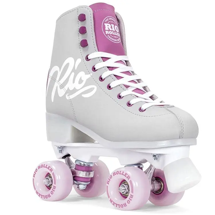 Rio Roller Script Roller Skates Grey And Purple 1