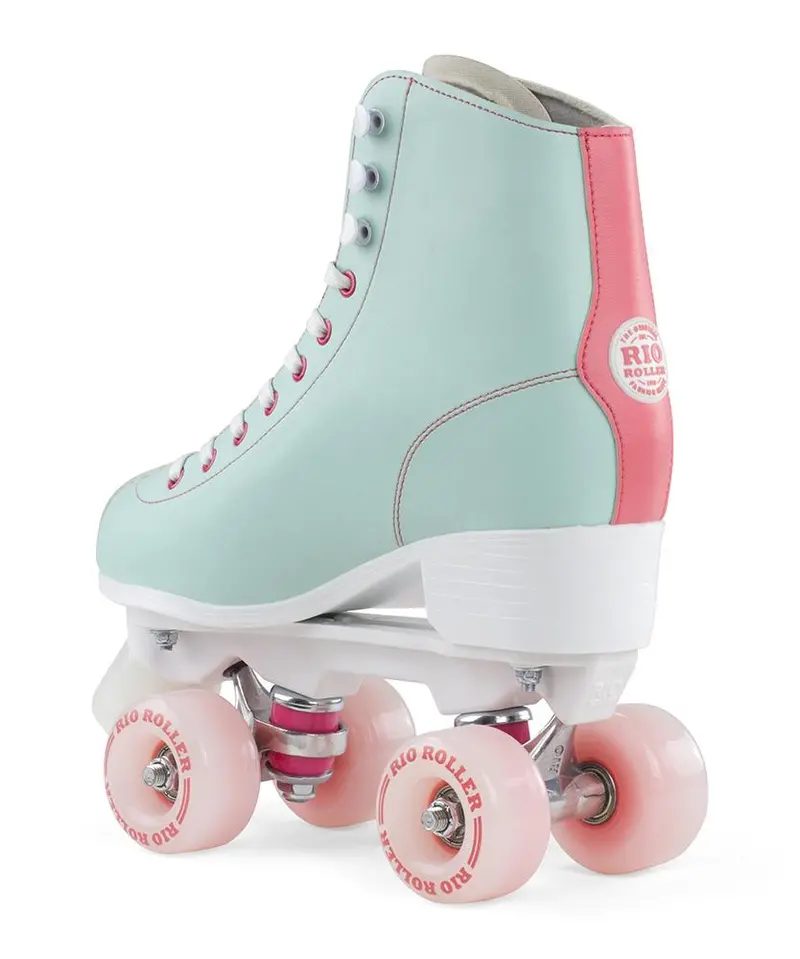 Rio Roller Script Roller Skates Teal And Coral 5