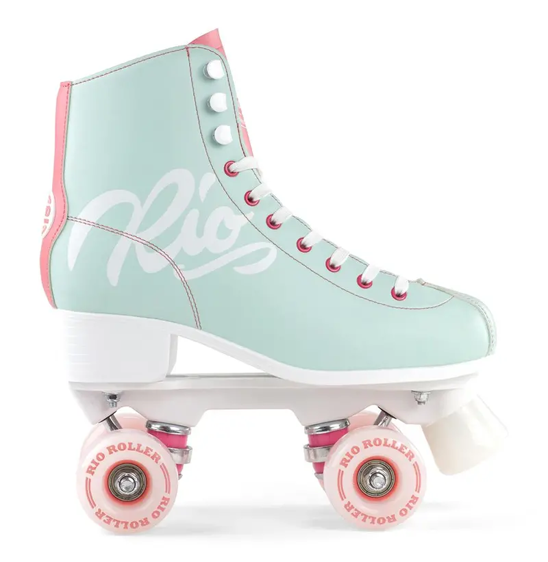 Rio Roller Script Roller Skates Teal And Coral 6