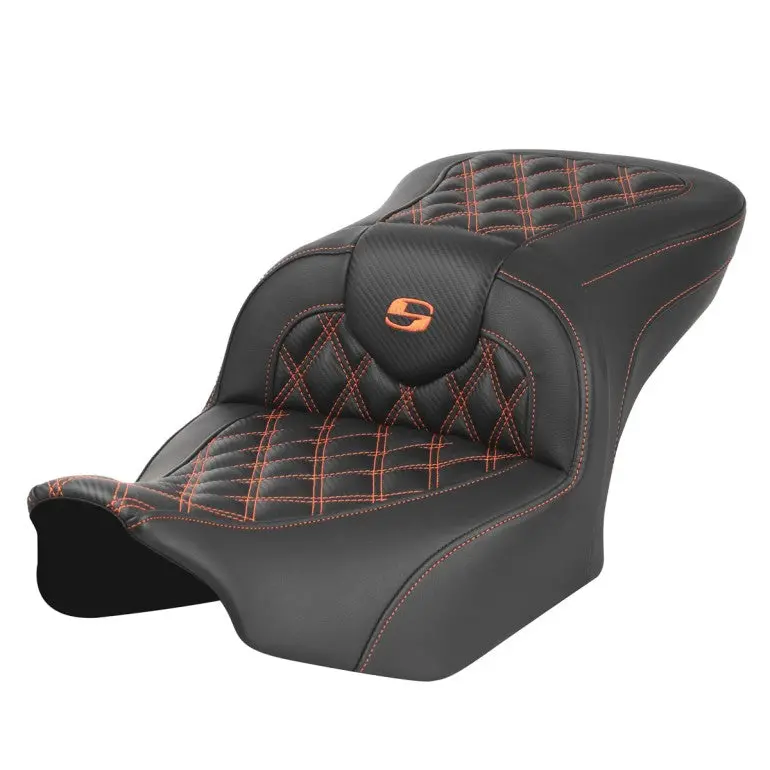 Saddlemen Roadsofa Carbon Fiber-Cf-Lattice Stitch-Ls-(2008-2024 Select Street Glide, Road Glide, Electra, Road King, Cvo)(Heated & Non Heated Options) 12