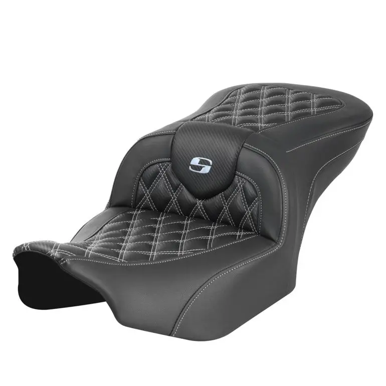 Saddlemen Roadsofa Carbon Fiber-Cf-Lattice Stitch-Ls-(2008-2024 Select Street Glide, Road Glide, Electra, Road King, Cvo)(Heated & Non Heated Options) 14