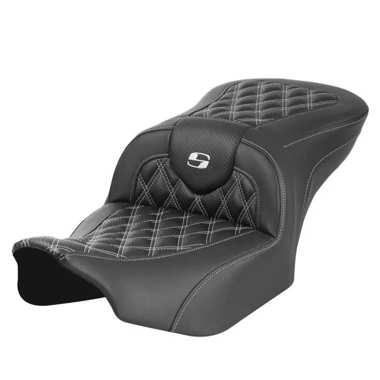 Saddlemen Roadsofa Carbon Fiber-Cf-Lattice Stitch-Ls-(2008-2024 Select Street Glide, Road Glide, Electra, Road King, Cvo)(Heated & Non Heated Options) 15