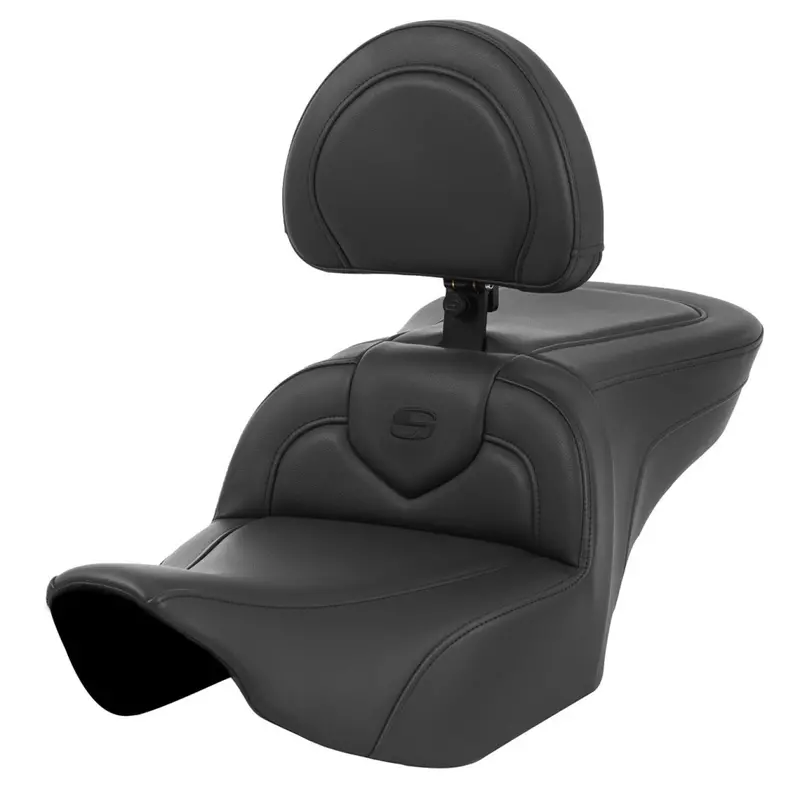 Saddlemen Roadsofa Plain Texture Seat – Universal Fit for 2008–2024 Street Glide, Road Glide, Electra Glide, Road King, and CVO – Heated/Standard