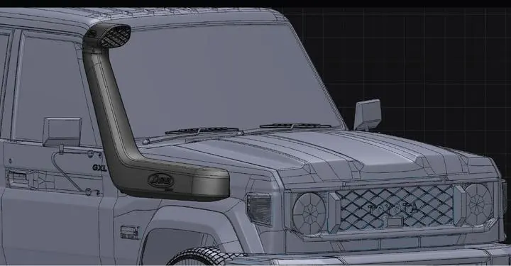 Safari Armax Snorkel To Suit Toyota Landcruiser 70 Series My24 Facelift 08/2023On 2.8L 4Cyl Turbo Diesel (1Gd-Ftv Engine) 1