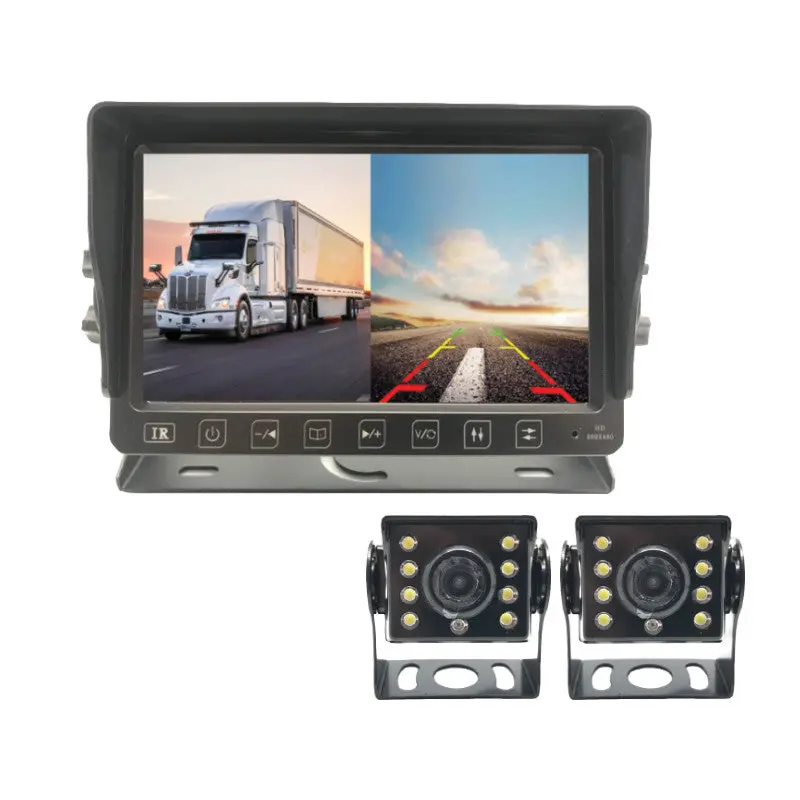 Safety Dvr Bundle With Commercial Grade 7" Lcd Monitor, Front & Rear View Ahd Cam 1