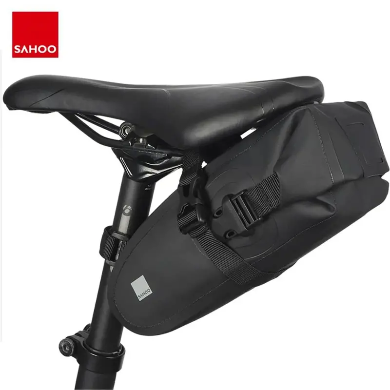 Sahoo Waterproof Saddle Bag - Large 1L Black 1