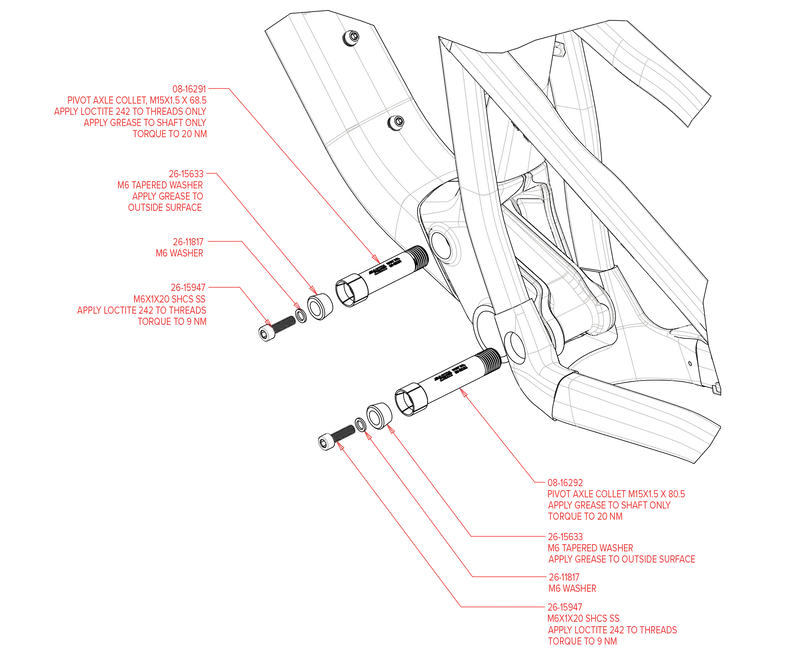 Santa Cruz Bicycles Spare Parts - Replacement Axle Kits 19
