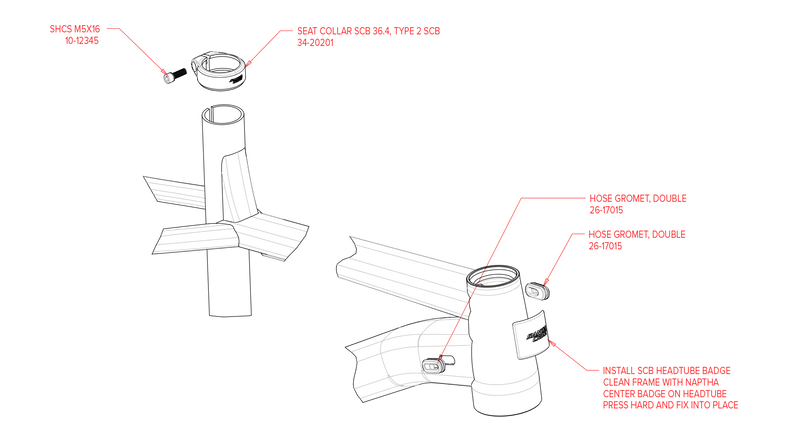 Santa Cruz Bicycles Spare Parts - Replacement Frame Grommets / Cable Guides 7