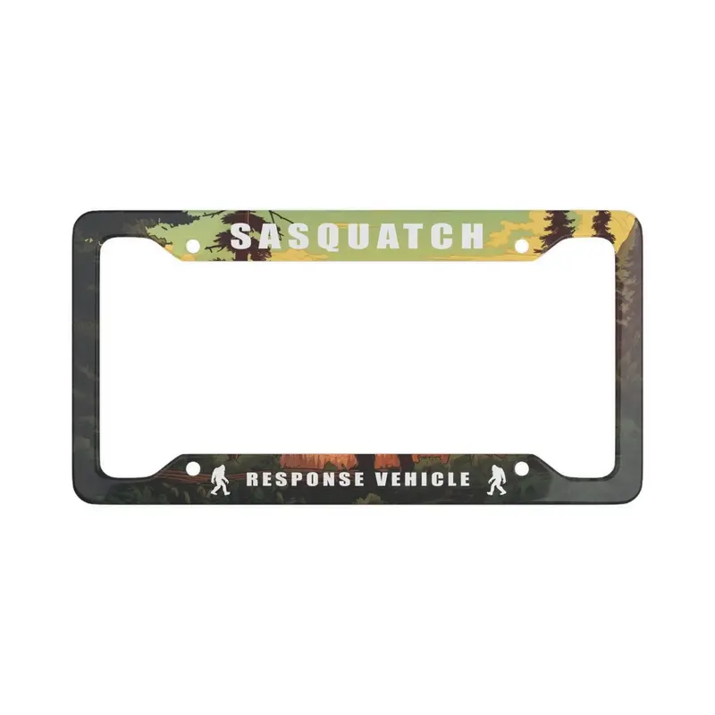 Sasquatch Response Vehicle V2 - License Plate Frame (Sasquatch Design) 1