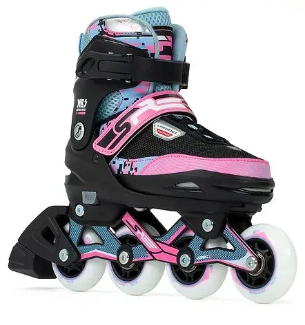 Sfr Pixel Inline Skates Blue Pink Adjustable 1