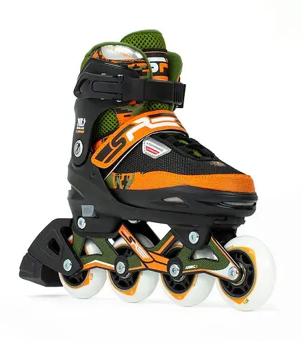 Sfr Pixel Inline Skates Green Orange Adjustable 1