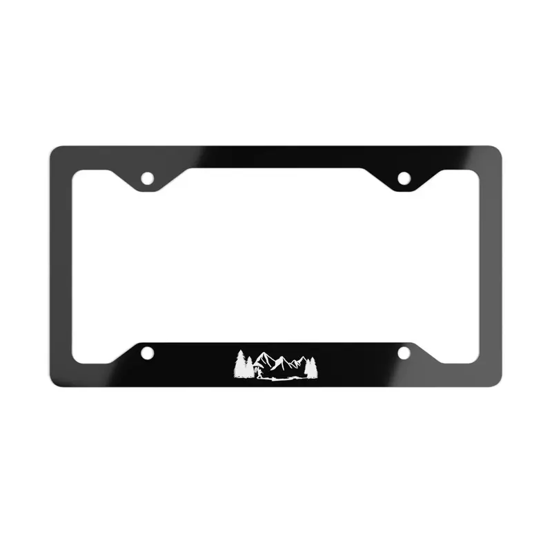 Simple Sasquatch Metal License Plate Frame V2 - Made In Usa 2