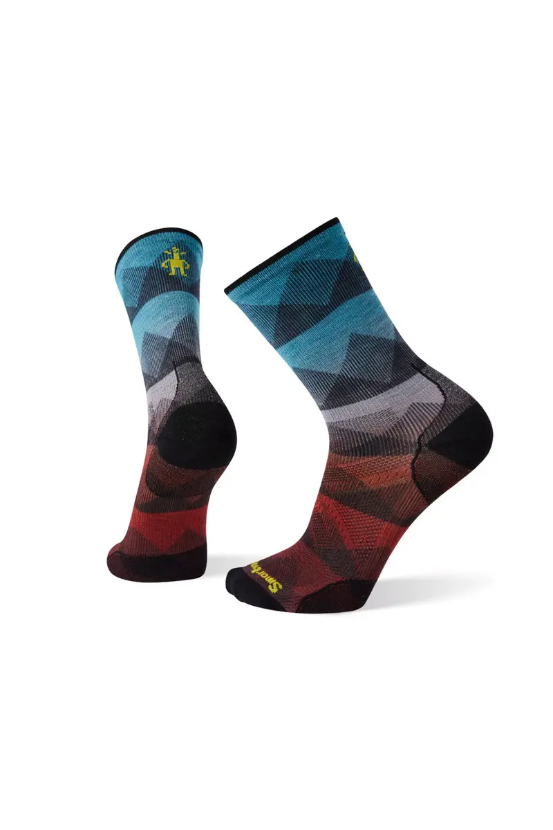 Smartwool Phd® Cycle Ultra Light Mountain Mesh Print Crew Socks 1