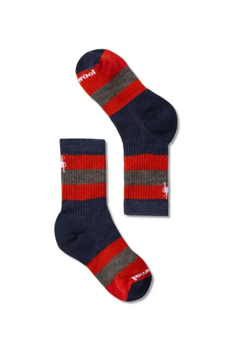 Smartwool Socks Kids Hike Medium Striped Crew 2