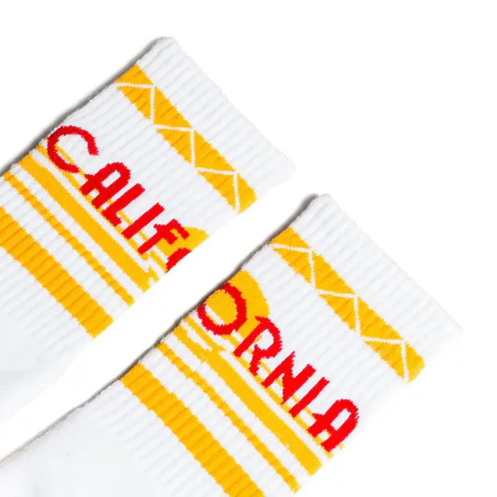 Socco Cali Sun Socks | White Mid Socks 2