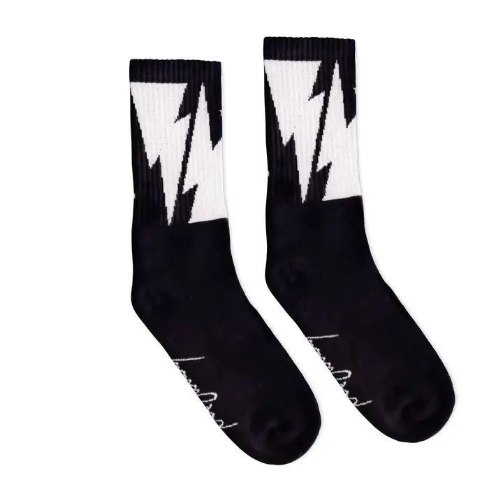 Socco Mike Vallely Bolt | Black Mid Socks 1