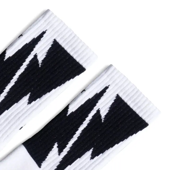 Socco Mike Vallely Bolt | White Mid Socks 1