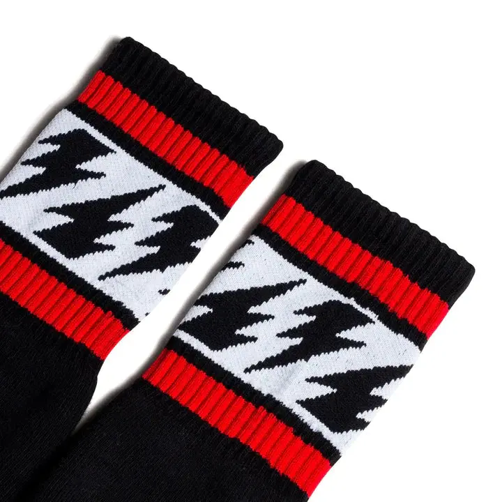 Socco Mike Vallely Lightning Bolt | Black Mid Socks 2