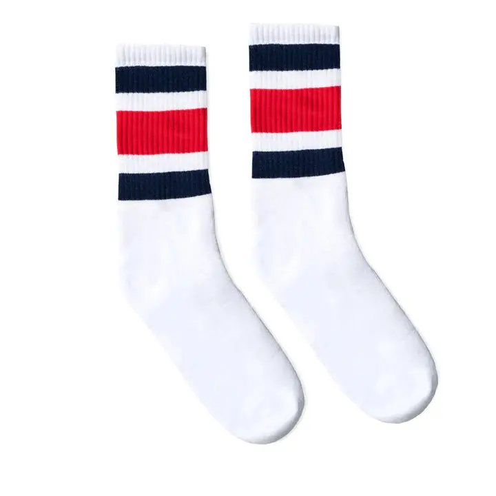 Socco Navy & Red | White Mid Socks 1