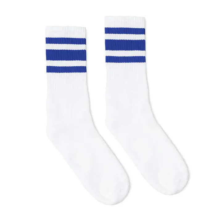 Socco Royal Striped | White Mid Socks 1