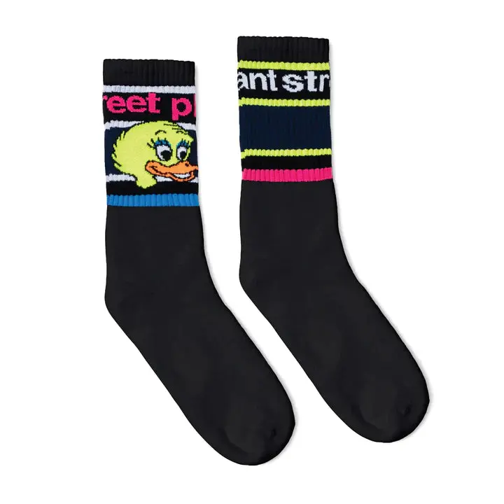 Socco Street Plant Barnyard | Black Mid Socks 1