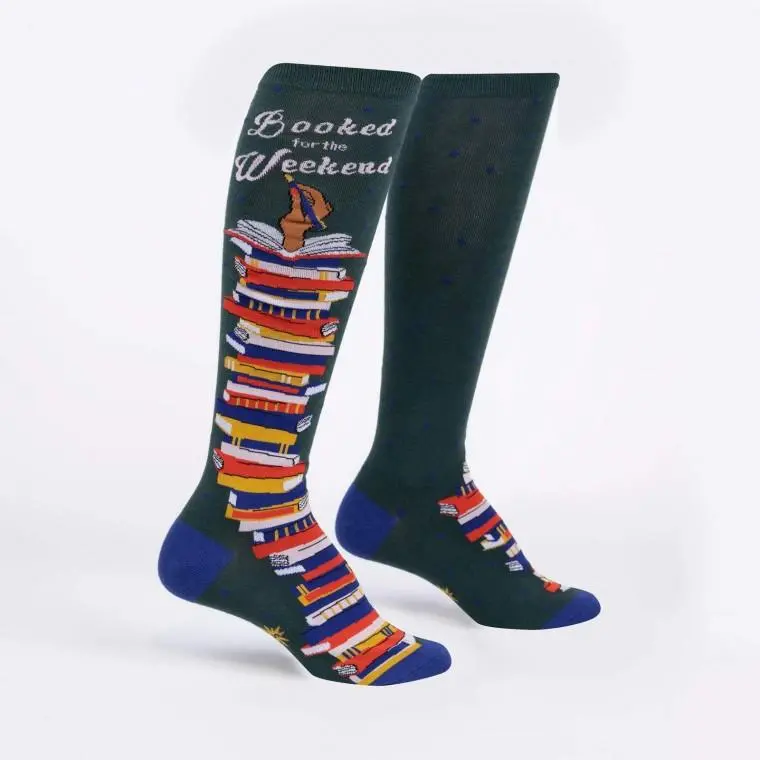 Sock It To Me Booked For The Weekend Knee High Socks 1