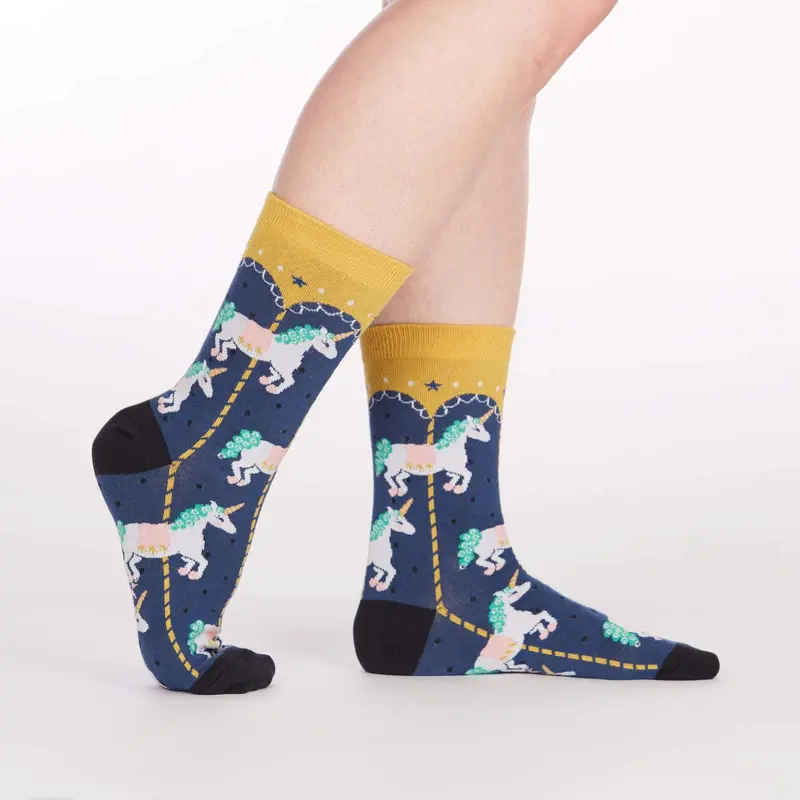 Sock It To Me Carousel Womens Crew Socks 1