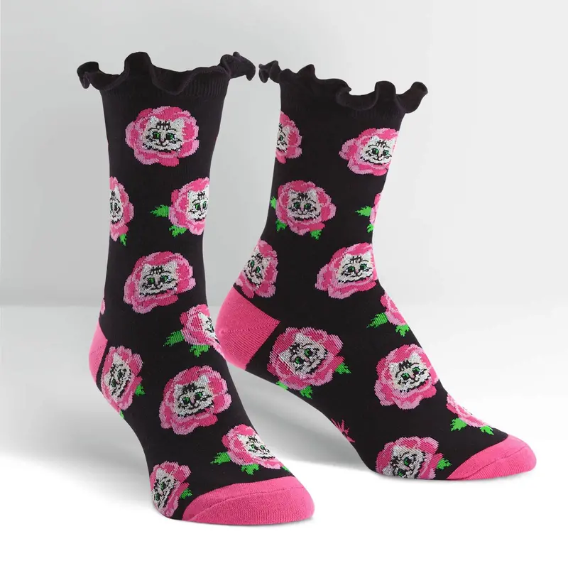 Sock It To Me Cat Buds Womens Crew Socks 1