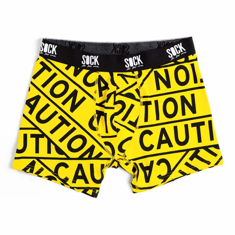 Sock It To Me Caution Tape Mens Boxers 1