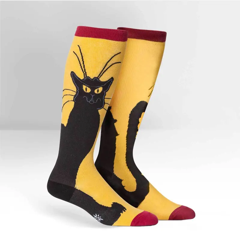 Sock It To Me Chat Noir Stretch Knee High Socks 1