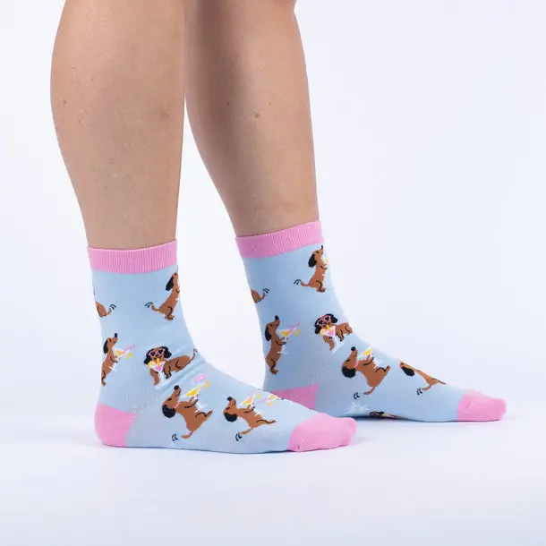 Sock It To Me "Cocktail Weenies" Womens Crew Sock 1