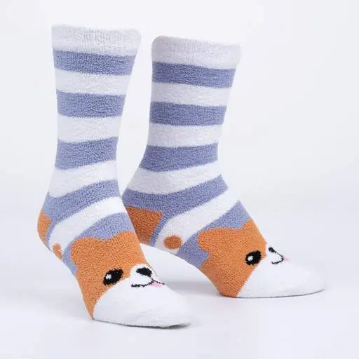 Sock It To Me Hey Corgeous Womens Crew Slipper Socks 1