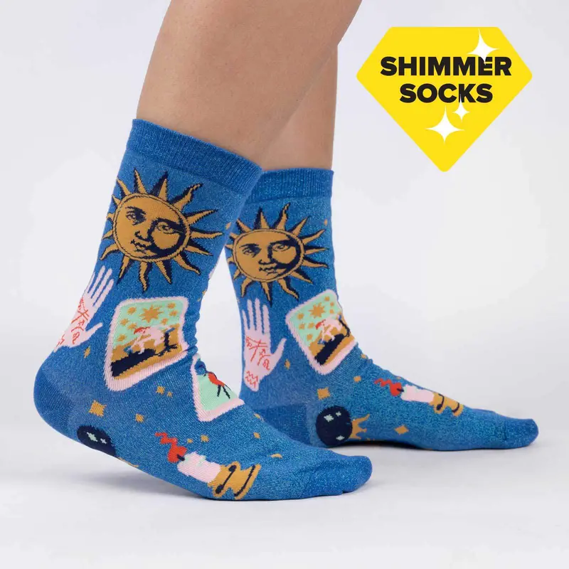Sock It To Me  It's In The Cards Womens Crew Socks 1