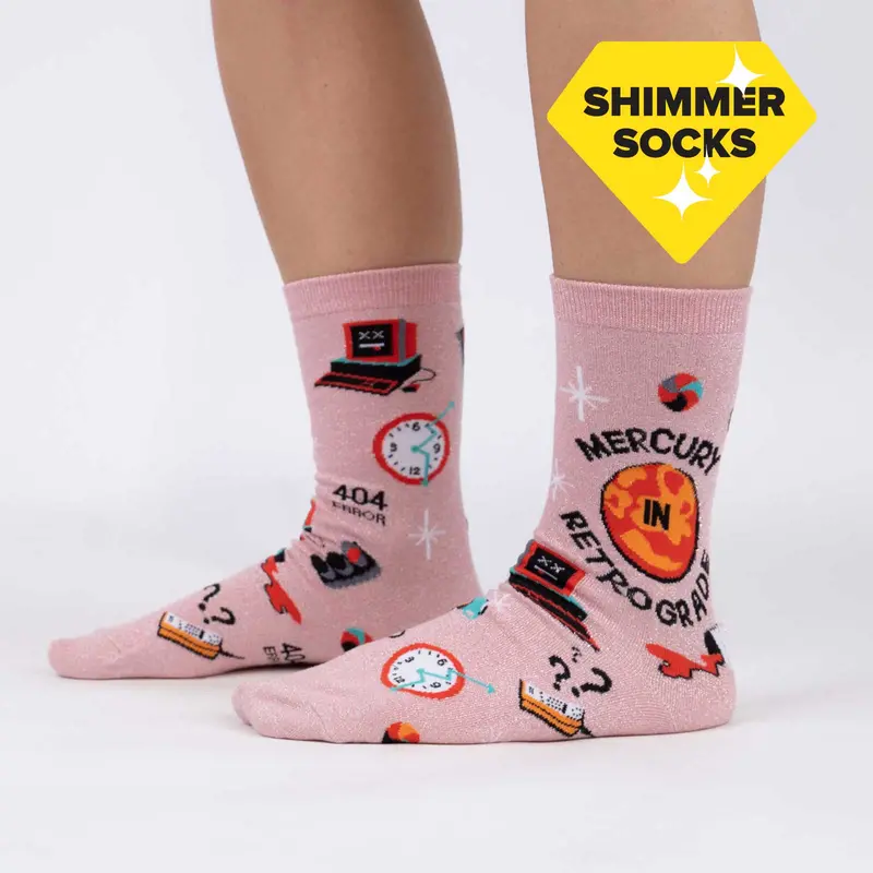Sock It To Me  Mercury In Retrograde Womens Crew Socks 1