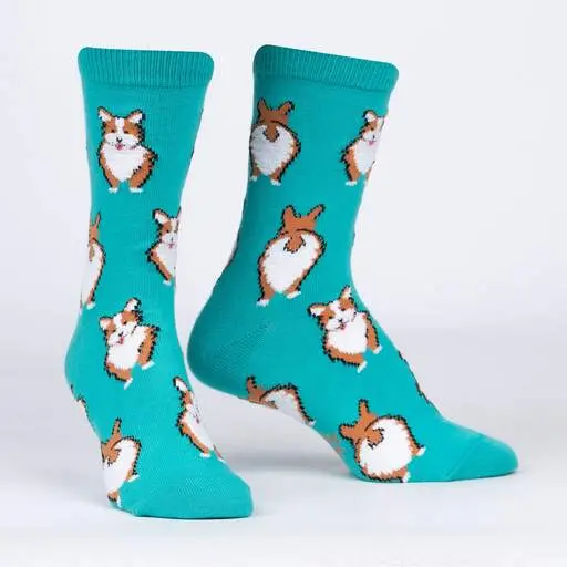 Sock It To Me Nothin' Butt Corgi Womens Crew Socks 1