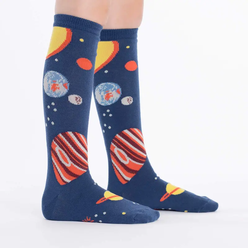 Sock It To Me Planets Junior Knee High Socks 1