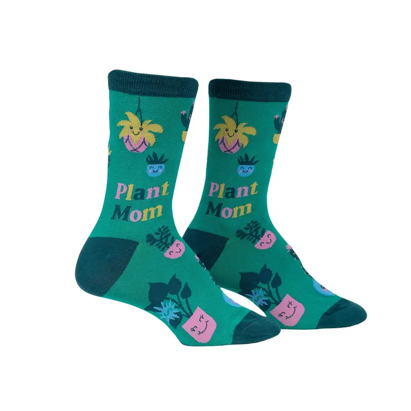Sock It To Me Plant Mom Womens Crew Socks 1