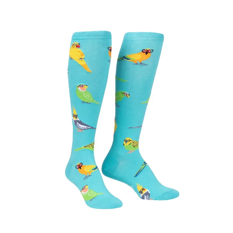 Sock It To Me Pretty Birds Knee High Socks 1