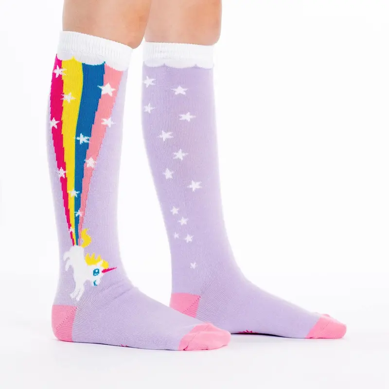 Sock It To Me Rainbow Blast Youth (Aged 3-6) Knee High Socks 1