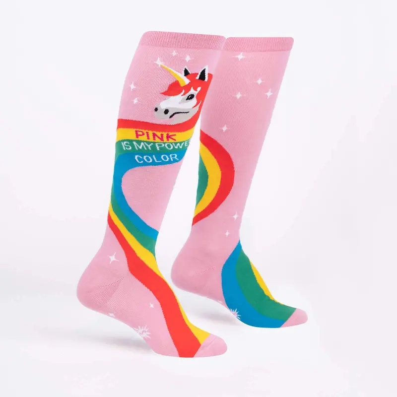 Sock It To Me Rainbow Mane Knee High Socks 1