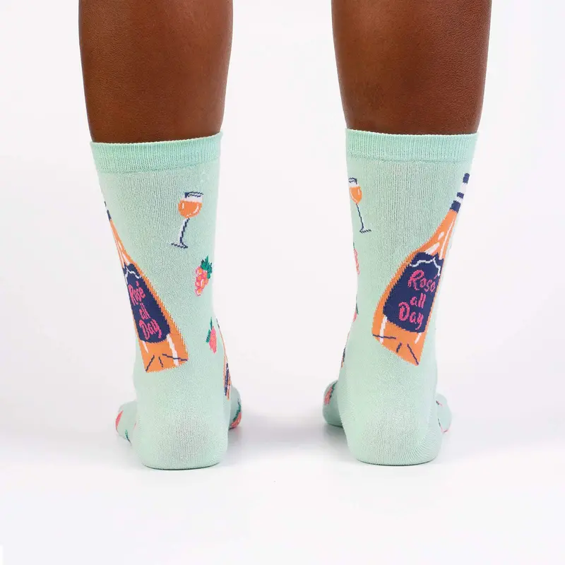 Sock It To Me Rose All Day Womens Crew Socks 2